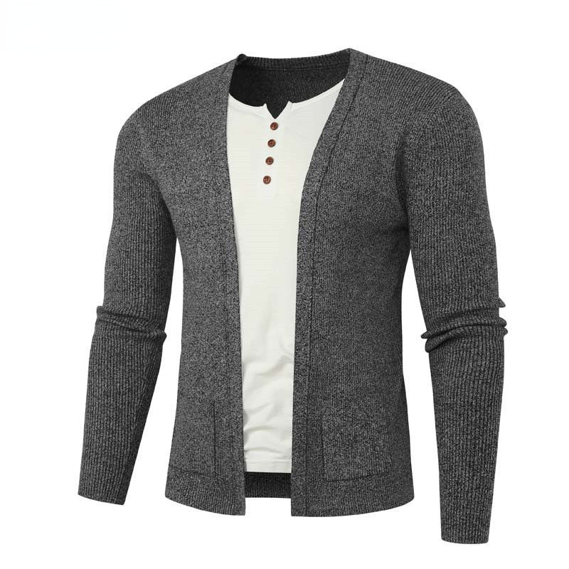 Autumn New Men’s Stylish Knitted Sweater Cardigan Long Sleeve Quality Outwear Comfy Soft Casual Full Zipper Clothing for Spring alx