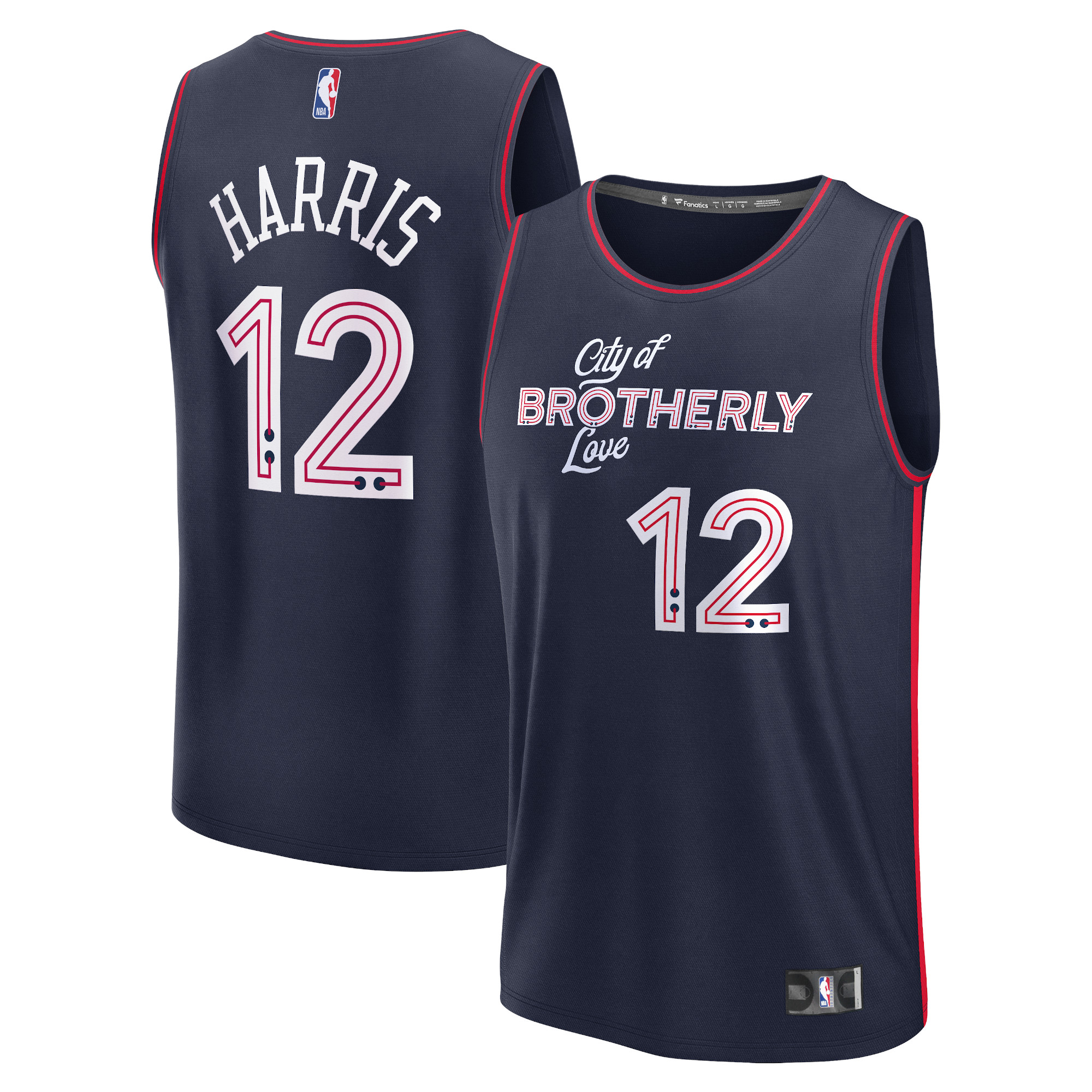 Tobias Harris Philadelphia 76ers Branded Fast Break Jersey – Navy – City Edition