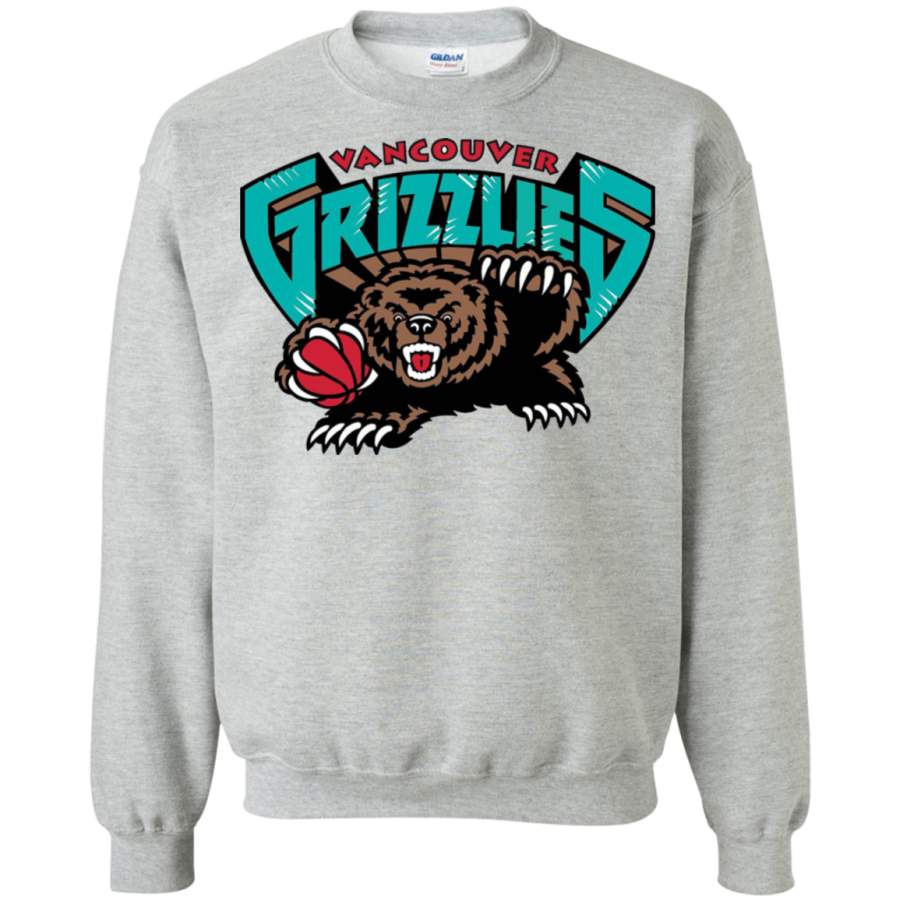 AGR Vancouver Grizzlies Logo Crewneck Pullover Sweatshirt