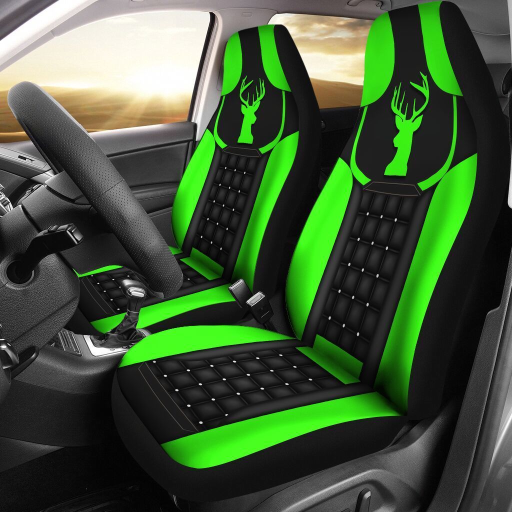 26CNVANML – Deer Neon Green Car Seat Covers