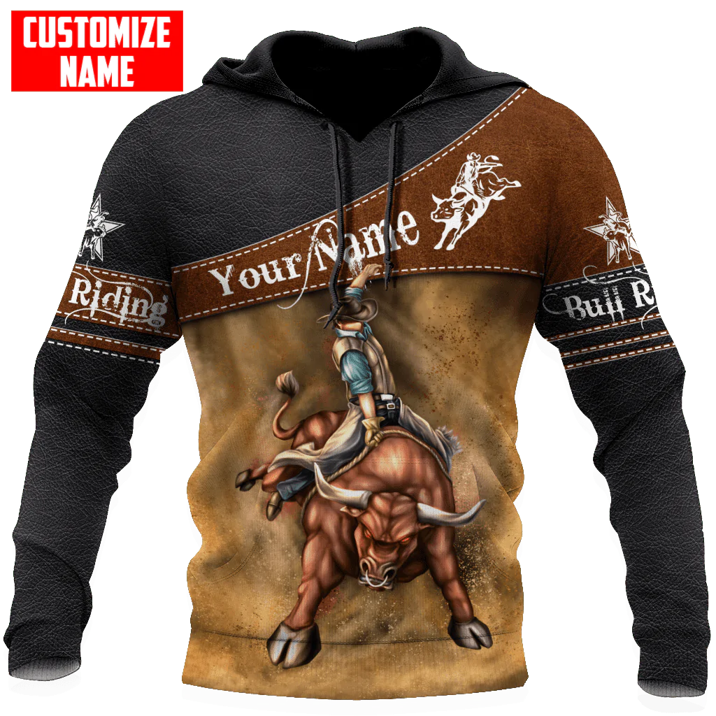 Shop Coolspod 3D Hoodie For Cowboy, Custom Bull Riding Hoodie For Men And Women, Rodeo Clothing