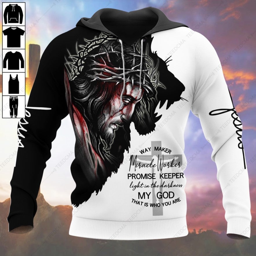 Way Maker Miracle Worker Promise Keeper Light Lion Judah Christian 3D All Over Printed Apparel