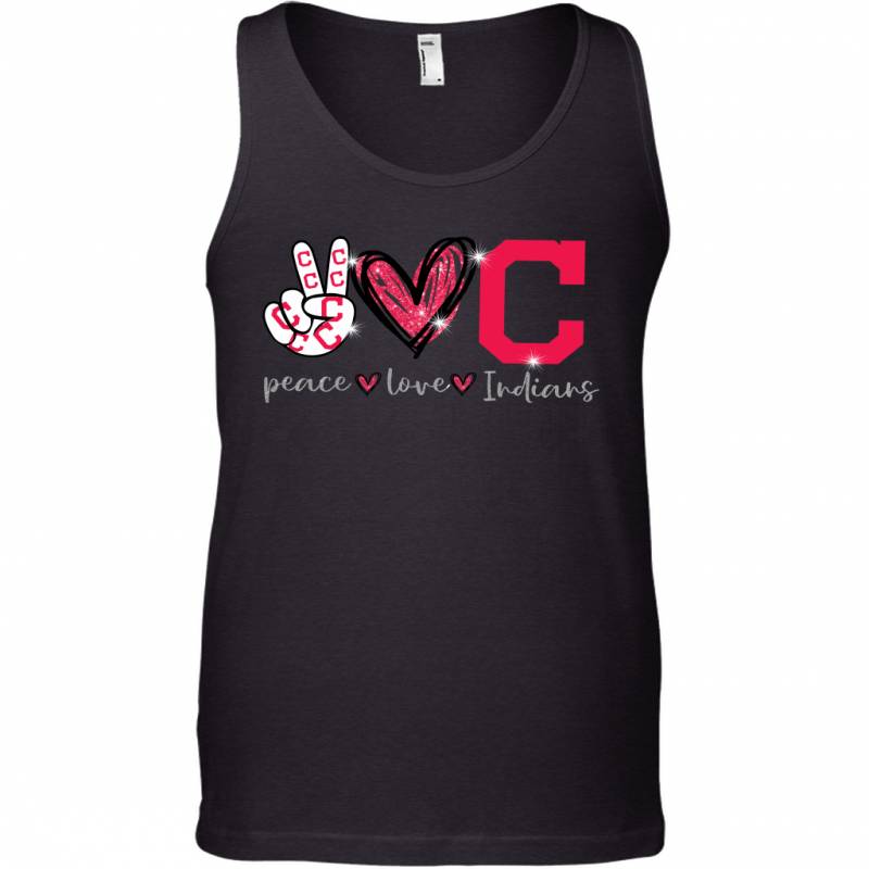 Peace Love Indians gift for Cleveland Indians Fans Tank Top