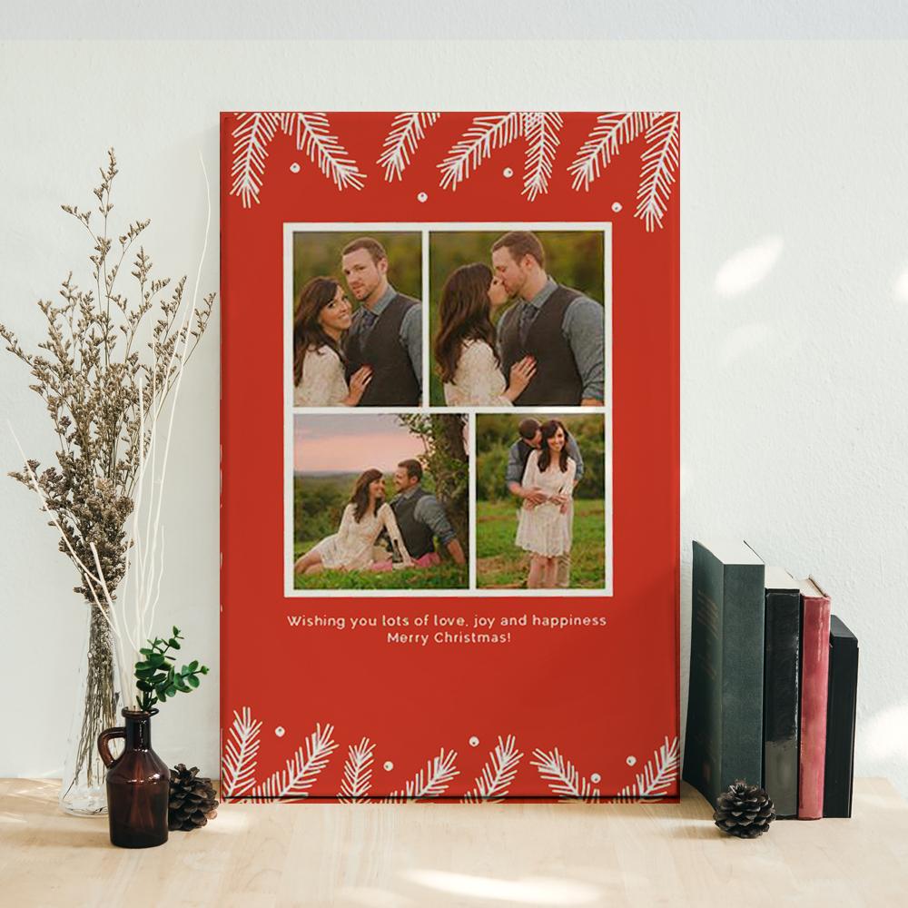 ViticStore™ Best Wishes, Customize Family Picture – Christmas canvas for decor, family gift, home decor, christmas gift