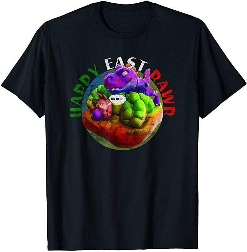 T-Rex Bunny Easter Egg Cool Colorful Shirt Happy EastRAWR T-Shirt