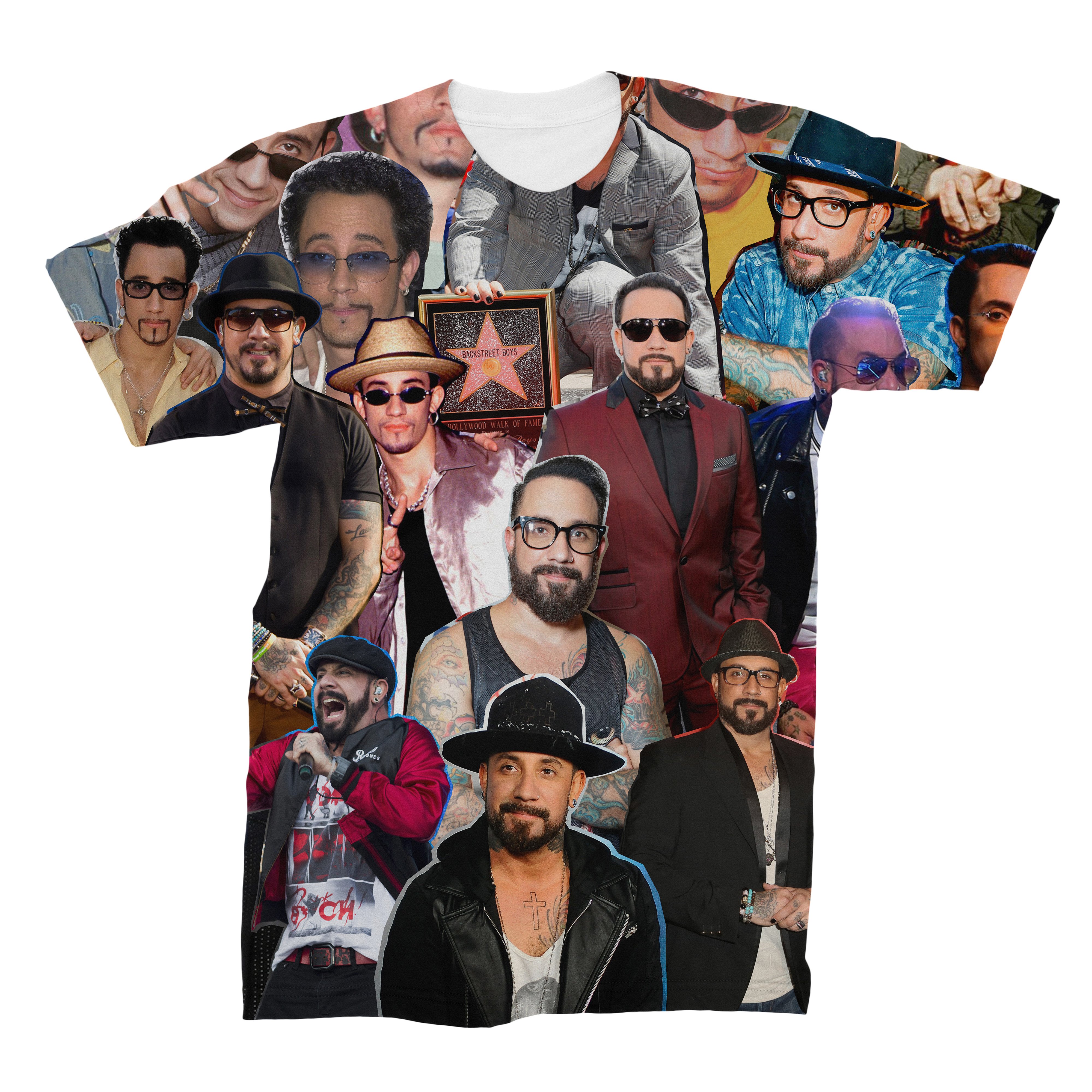 AJ McLean Backstreet Boys 3D Collage Face T-Shirt