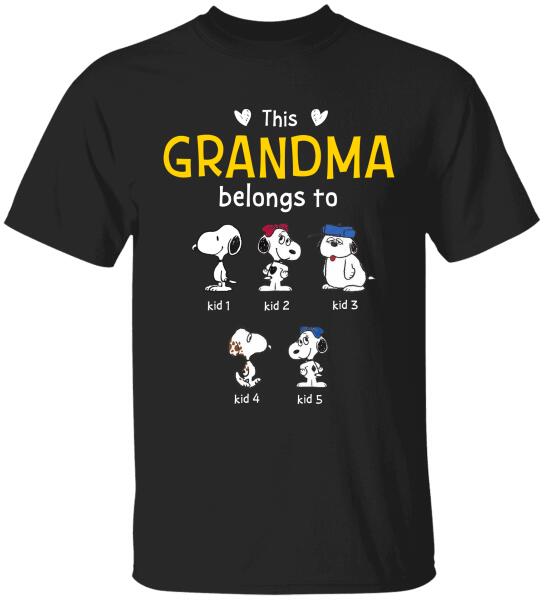 Personalized This Grandma Belongs To Dog T-Shirt