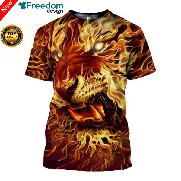 3D All Over Printed Tiger T Shirt Hoodie