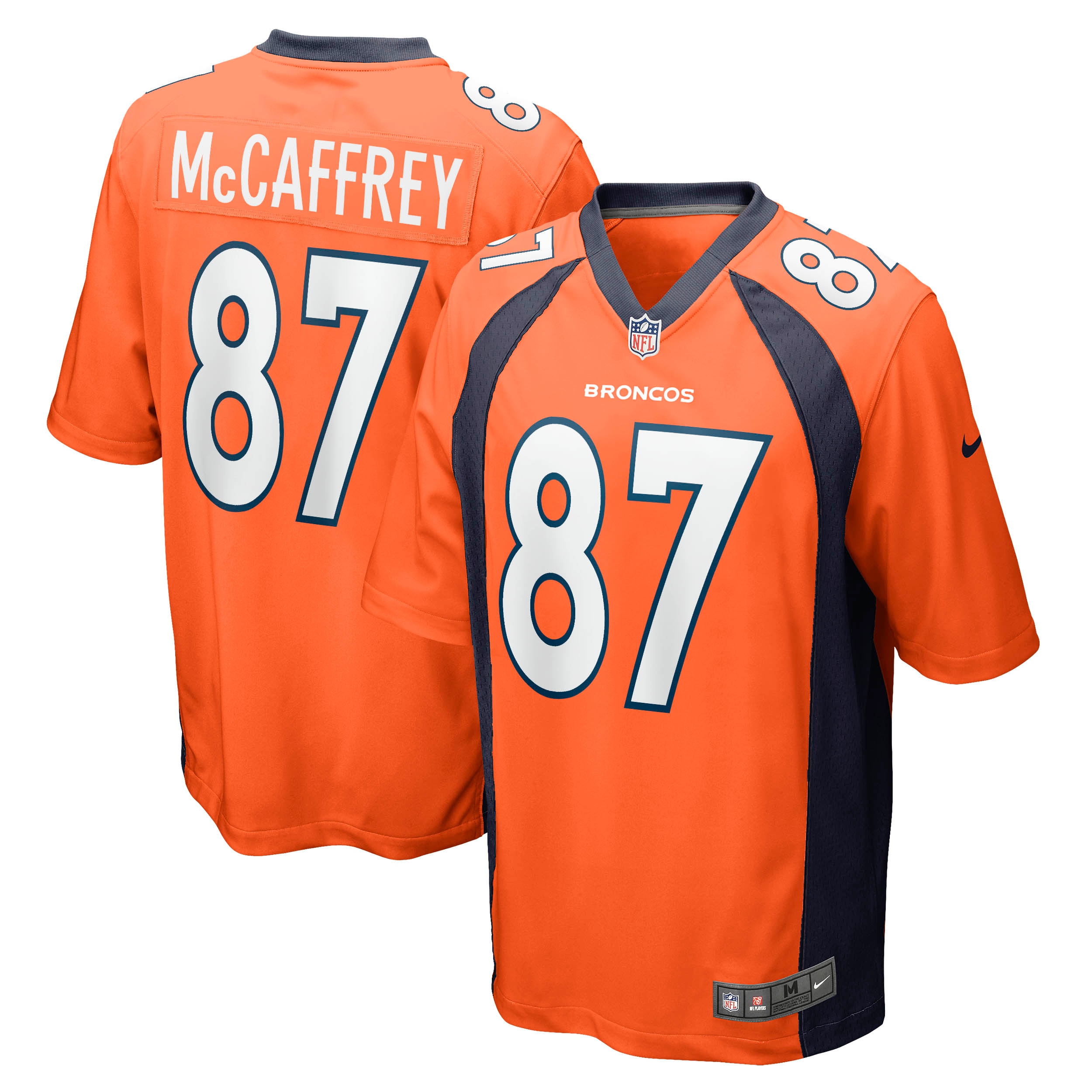 Men’s Denver Broncos Ed McCaffrey Orange Game Retired Player Jersey