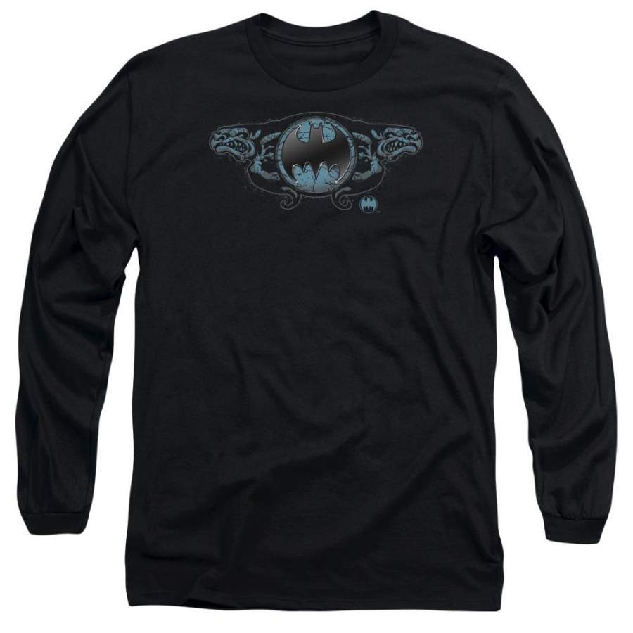 Batman – Two Gargoyles Logo Long Sleeve Adult 18/1