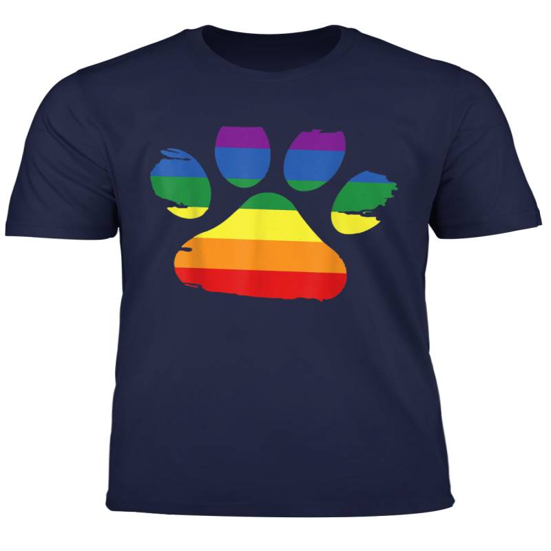 Rainbow Animal Paw Print T Shirts Unisex Family T Shirt