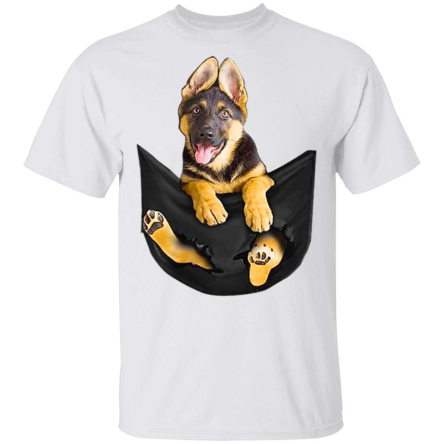 Pocket German Shepherd Puppy Funny Dog Lover Gift TShirt