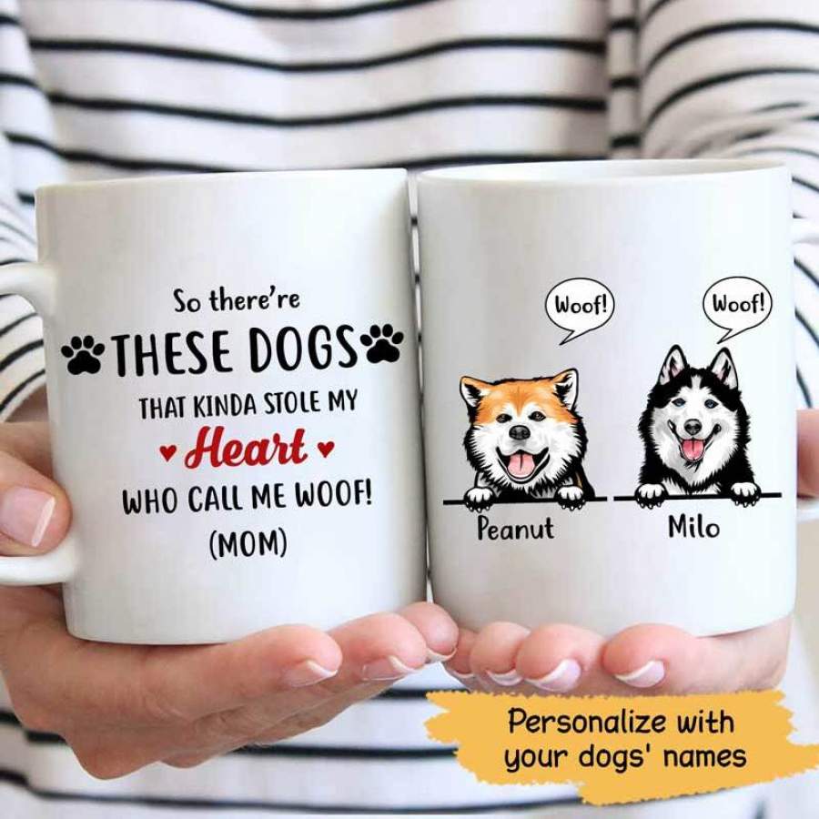 Dogs Stole My Heart Personalized Mug