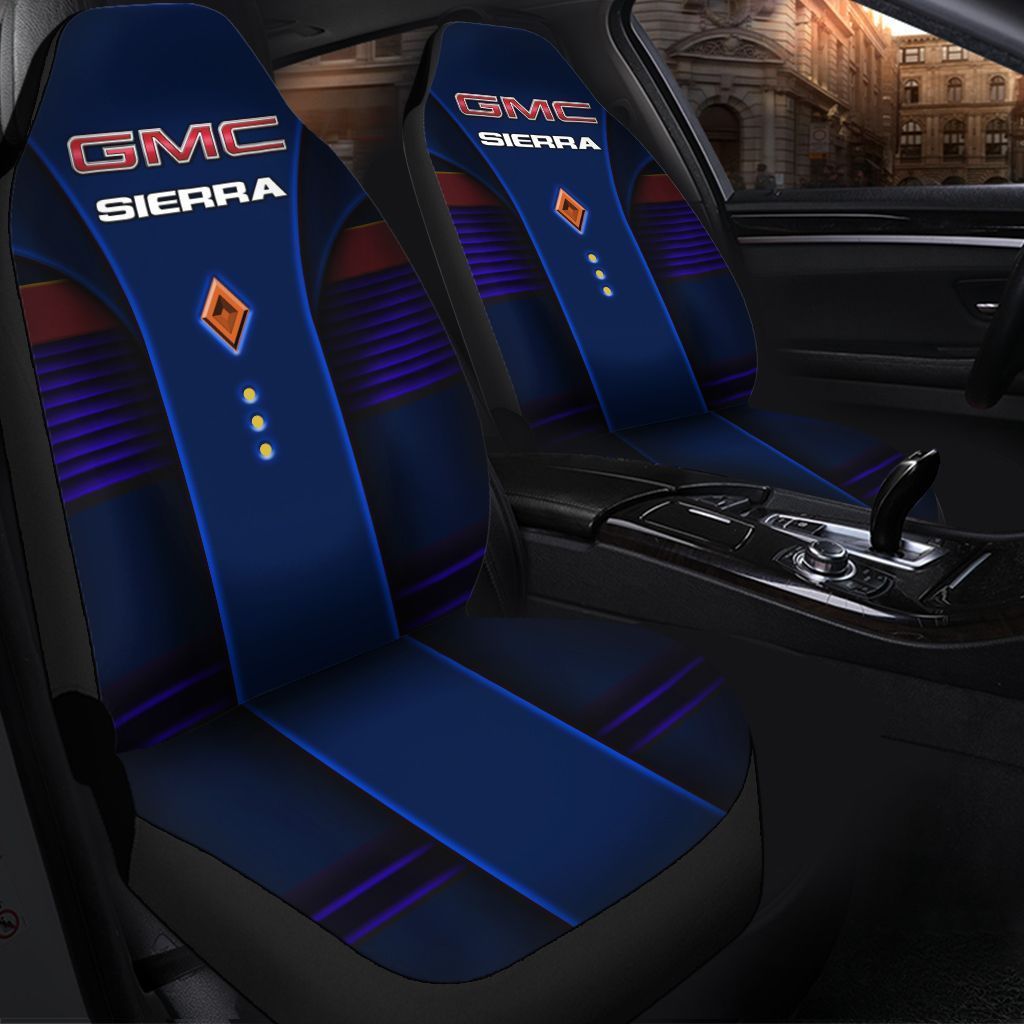 Gmc Sierra Lph Car Seat Cover (Set Of 2) Ver 5 (Blue) Fashionspicex Shop