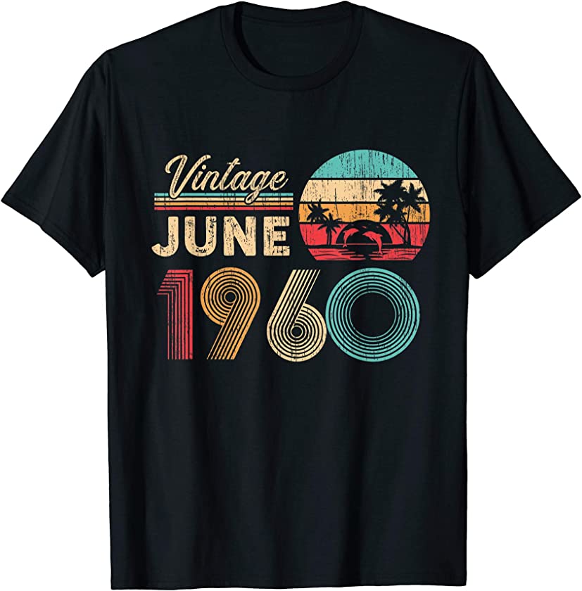 Vintage Legend Since June 1960 Retro 60th Birthday T-Shirt