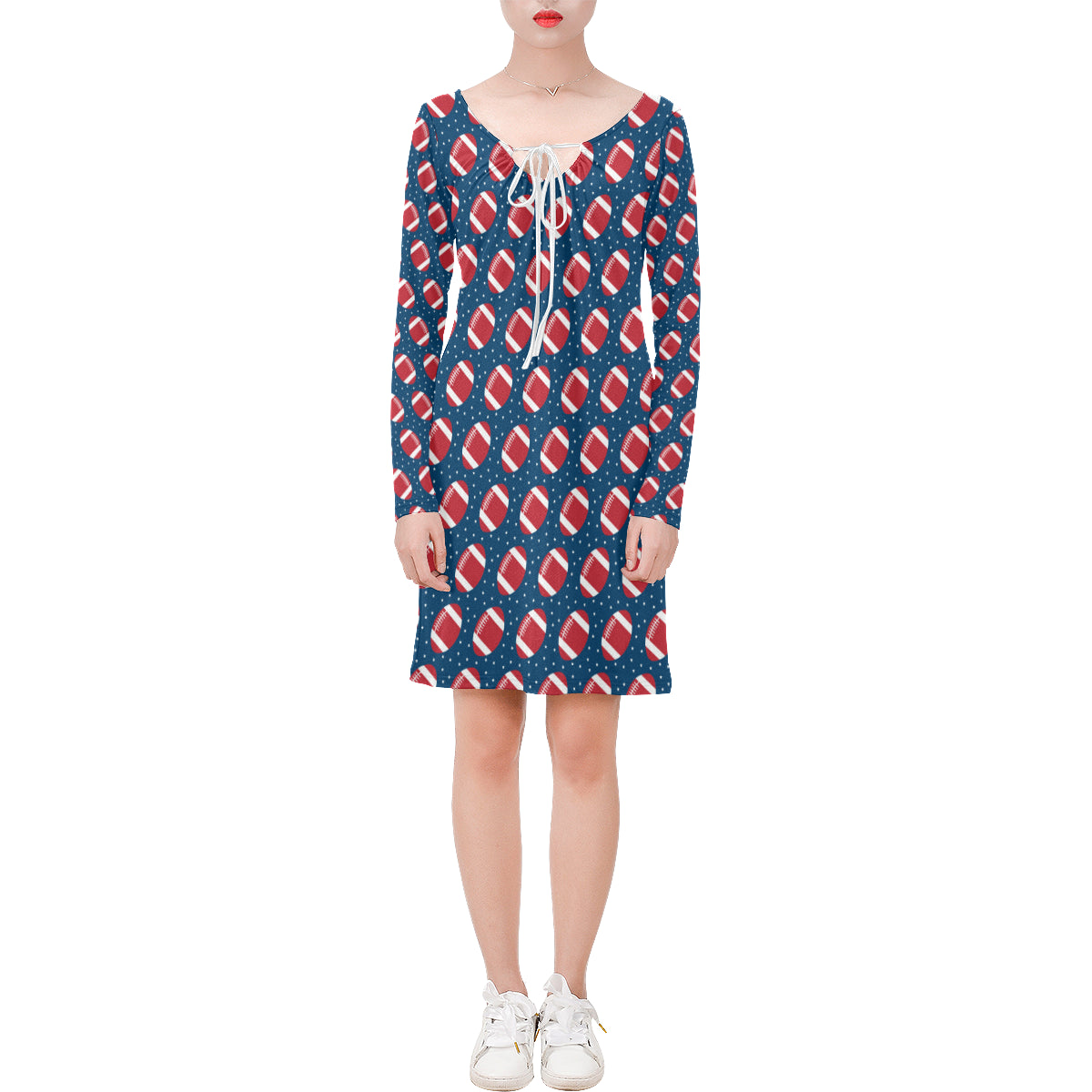 American Football Star Design Pattern Long Sleeves Dress Shirtstore24H