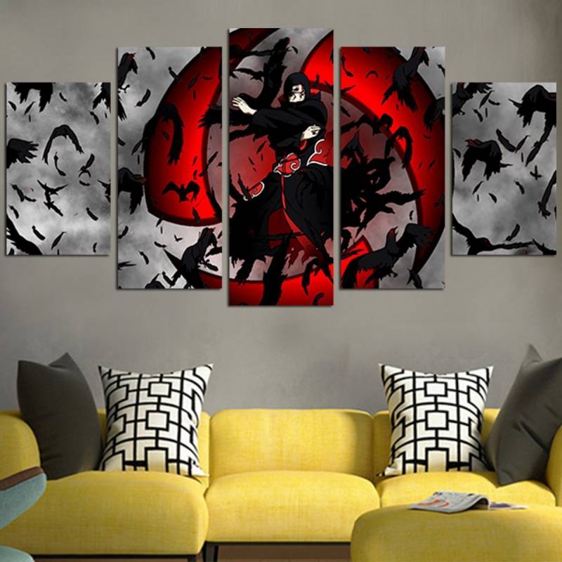 Itachi Uchiha Crow Jutsu Wall Art Canvas