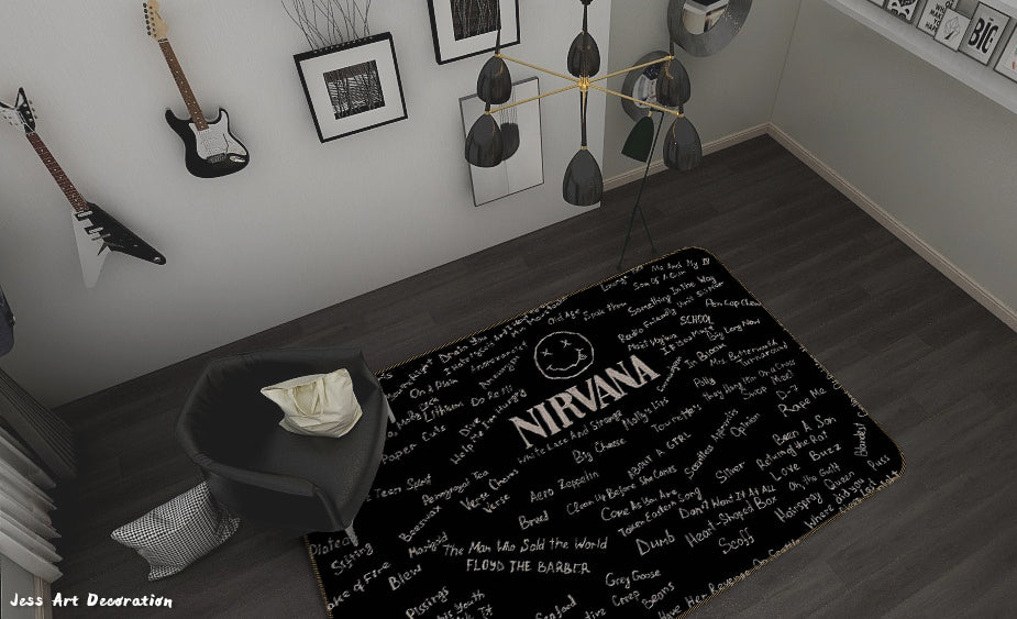 3D Nirvana Rock Band Non-Slip Rug Mat 4