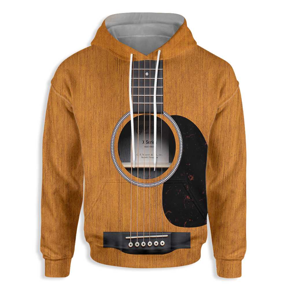 Wooden Guitar 3D Printed All Over Print Hoodie, Guitar Hoodie For Men And Women, Unique Guitar Gift Idea