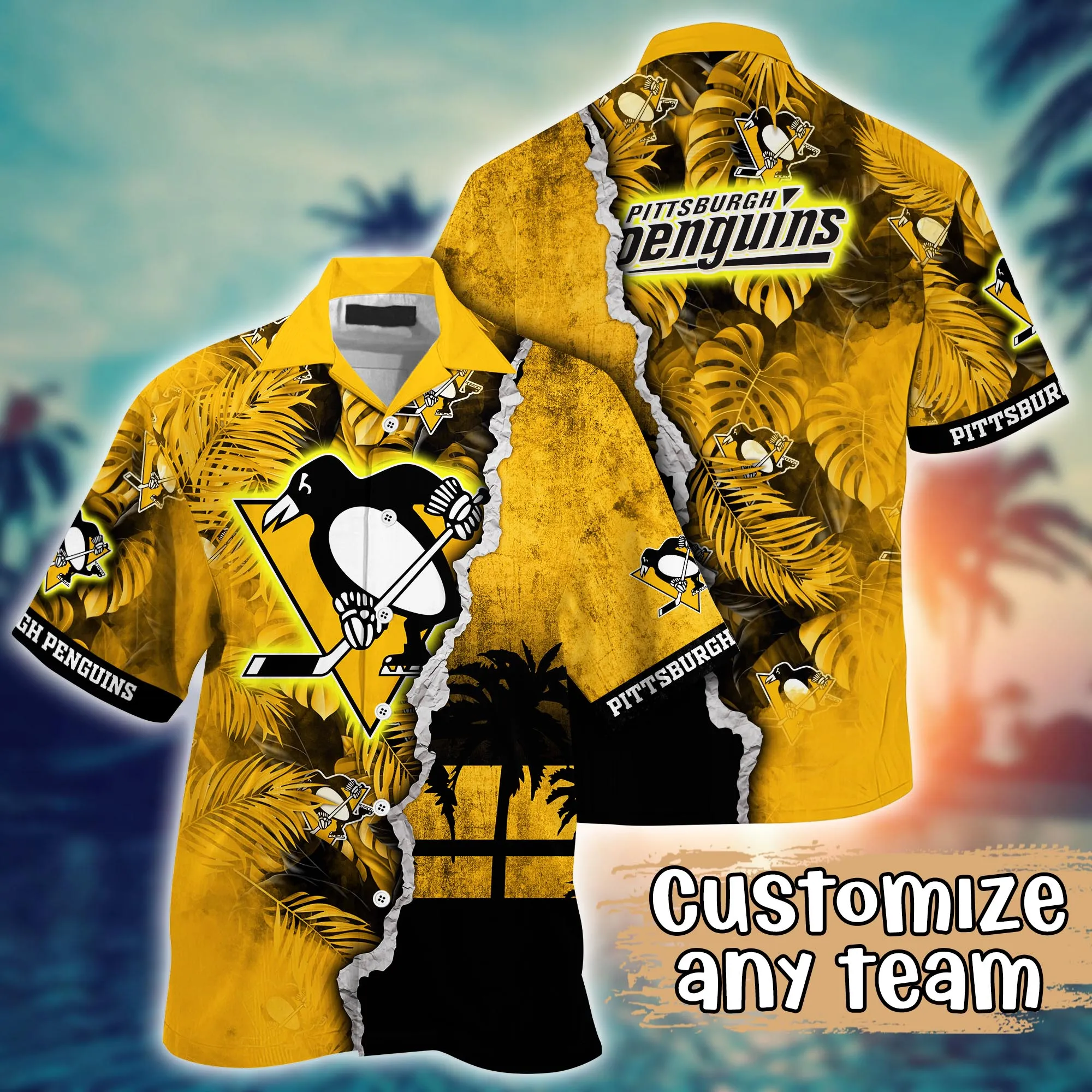 Pittsburgh Penguins Nhl Hawaiian Shirt Custom Music Festivals Aloha Shirt