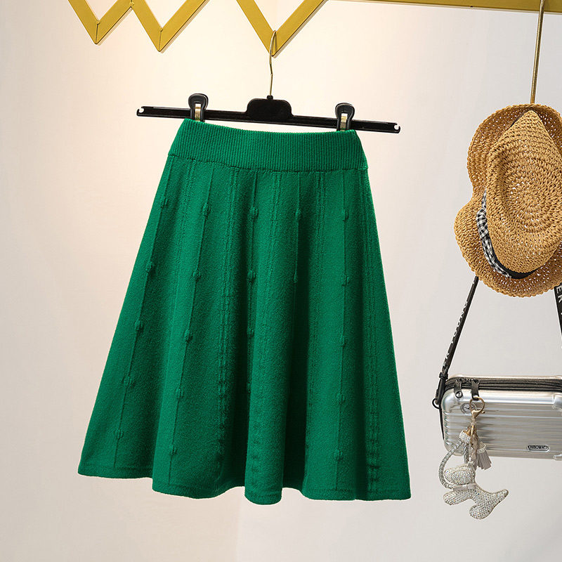 Black Green Knitted Mini Elegant High-Waisted Women’S Spring Autumn Winter Skirts Korean Style Fashion 2022 Harajuku Clothes alx