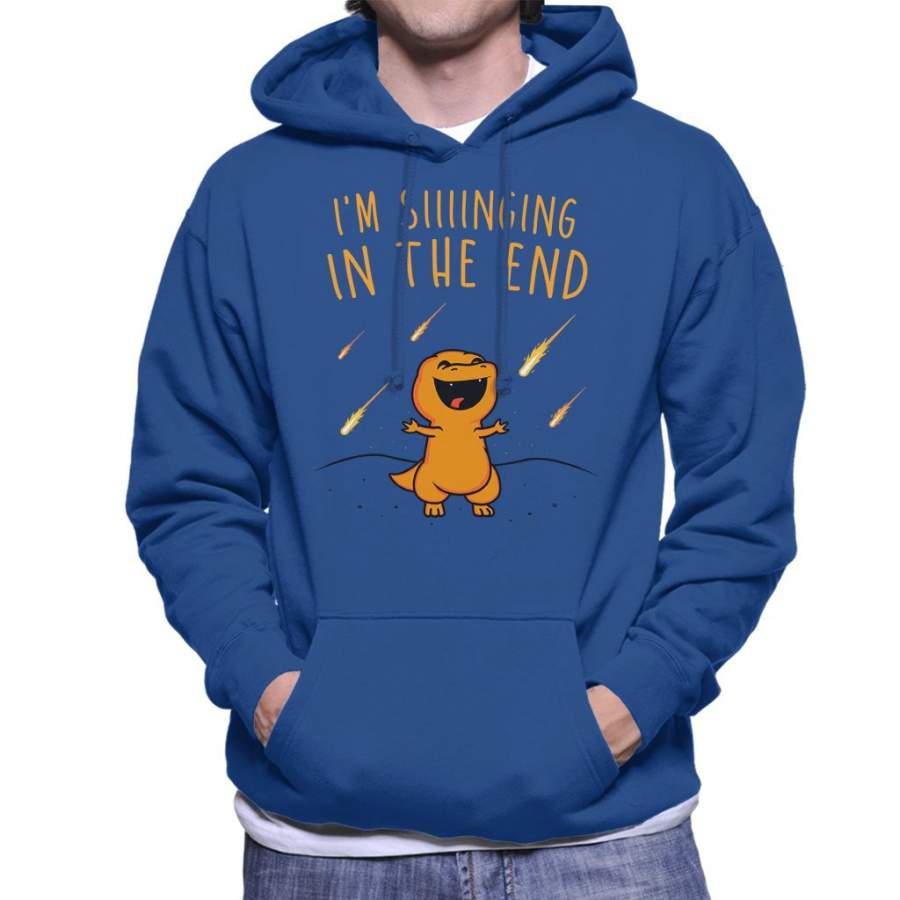 Singing In The End Dinosaur Men’s Hooded Sweatshirt