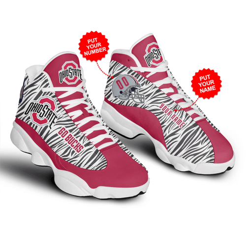 Ohio State Buckeyes Football Personalized Air Jordan 13 Shoes Sport Sneakers