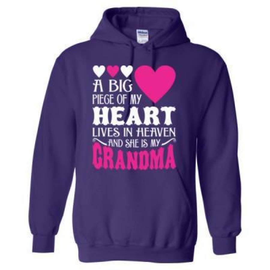 AGR My Heart Lives In Heaven And She Is My Grandma – Heavy Blend™ Hooded Sweatshirt