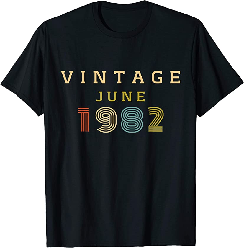 38 Year Old Birthday Gift Vintage 1982 June T-Shirt