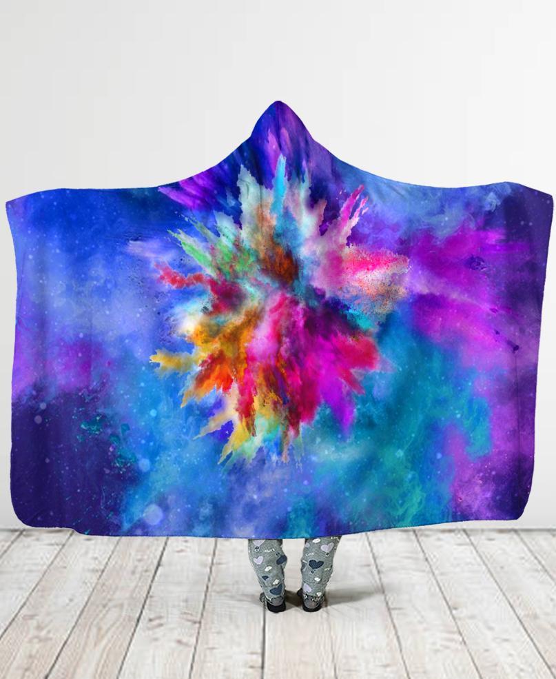 Welcomenative Color Hooded Blanket, All Over Print, Native American