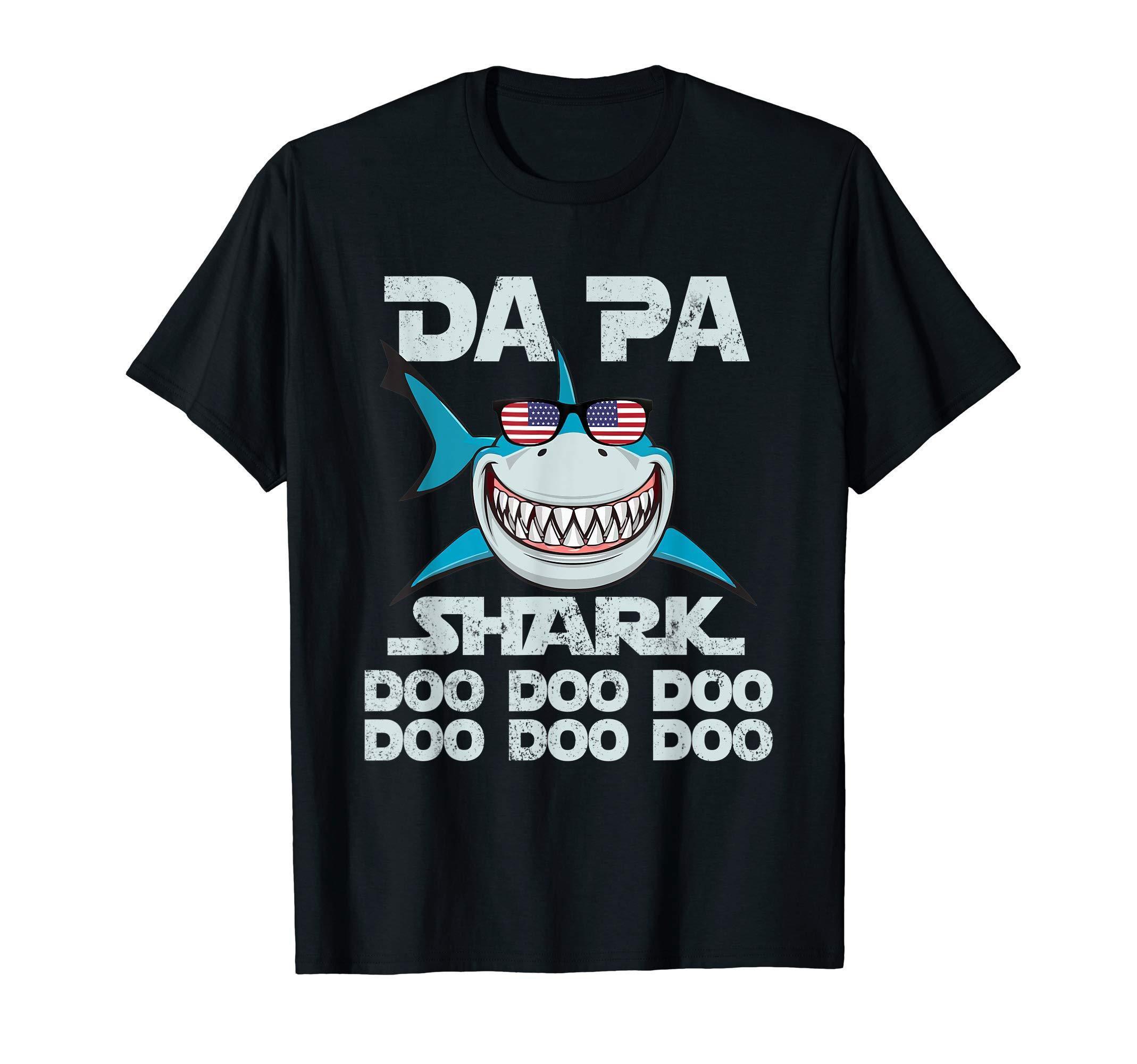 Da Pa Shark T Shirt Doo Doo Funny Fathers Day Gift