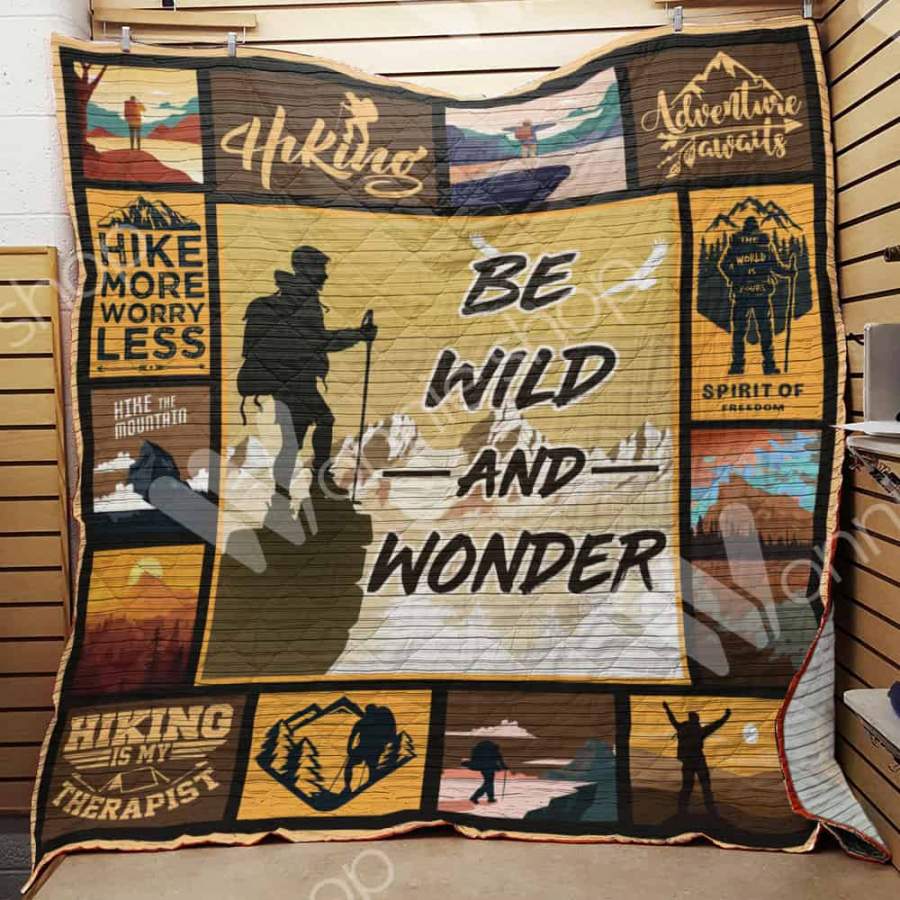 Wozoro Quilt Blanket Hiking Be Wild And Wonder Twin Queen King Size