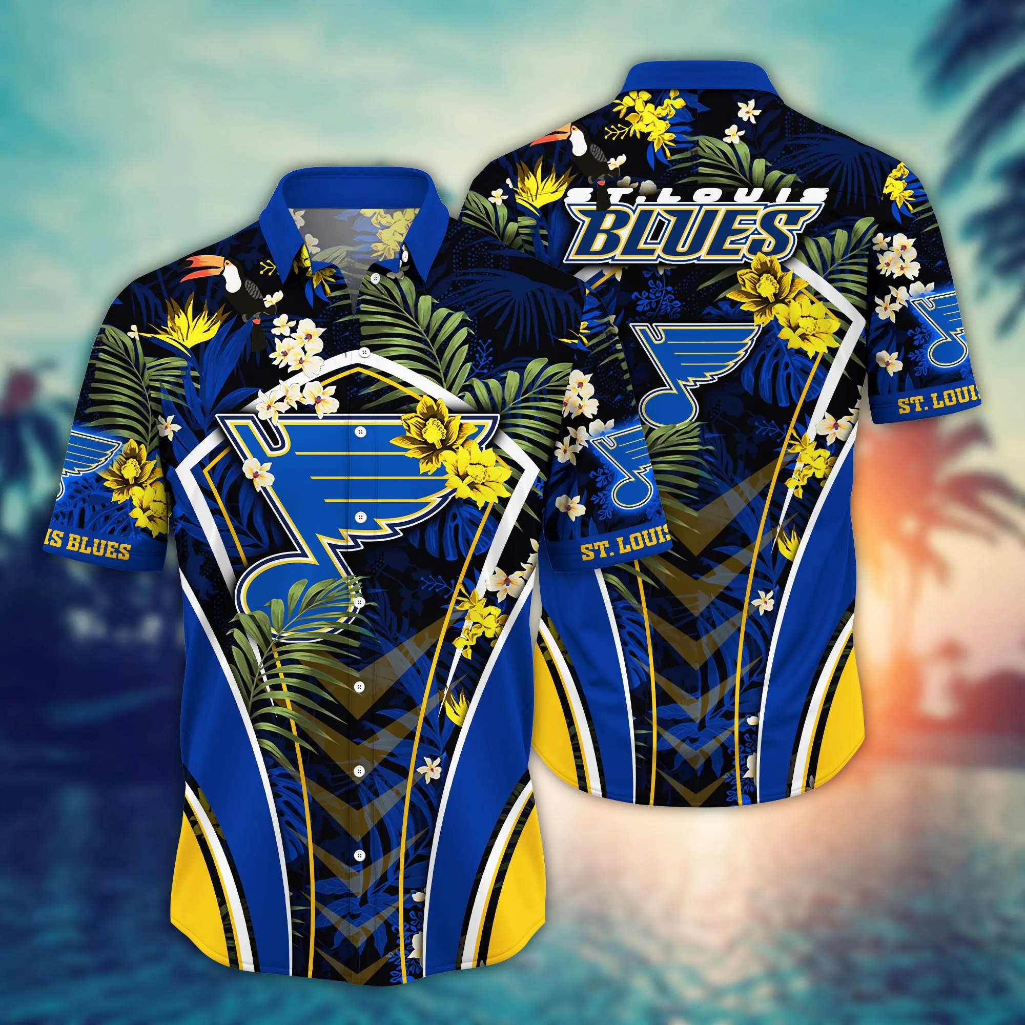 St. Louis Blues Nhl Hawaiian Shirt Evening Strolls Aloha Shirt