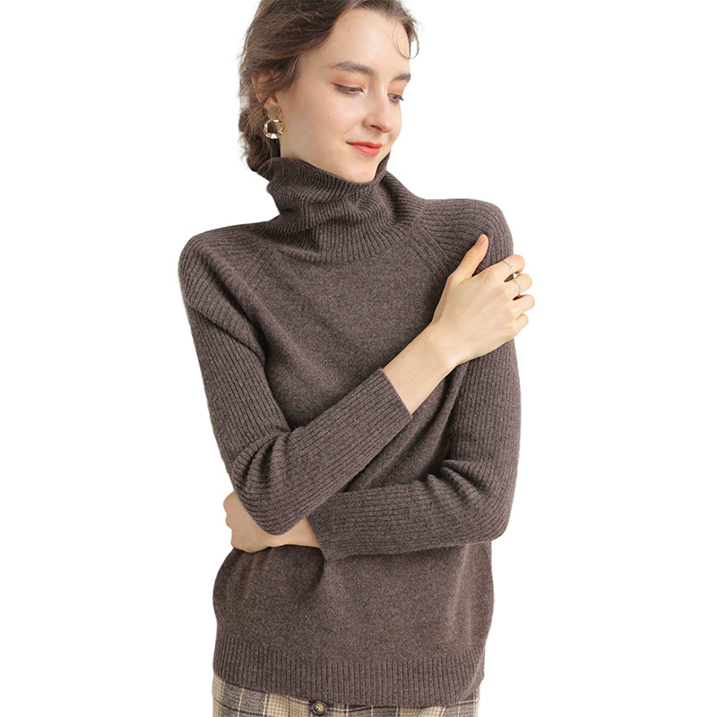 Women Turtleneck Merino Wool Cashmere Sweater Long Sleeves Autumn Winter Sweater Women’s Knitting Jumper Female Pullover Sweater alx