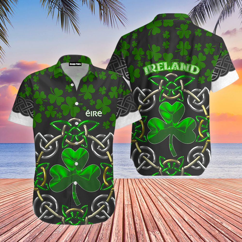 Irish Saint Day Shamrock Celtic Cross Hawaii Shirt For Men And Women Ha38584