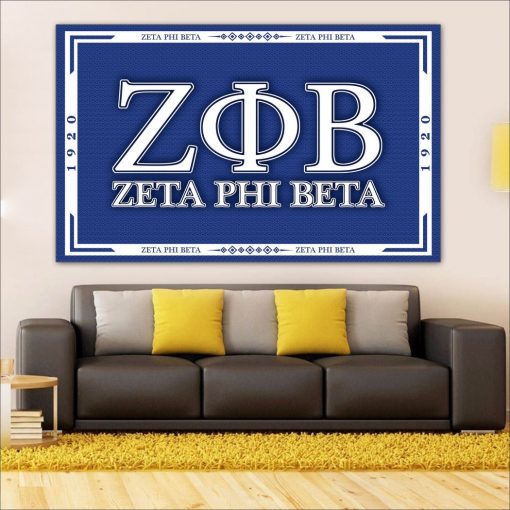 Zeta Phi Beta Rug Wall