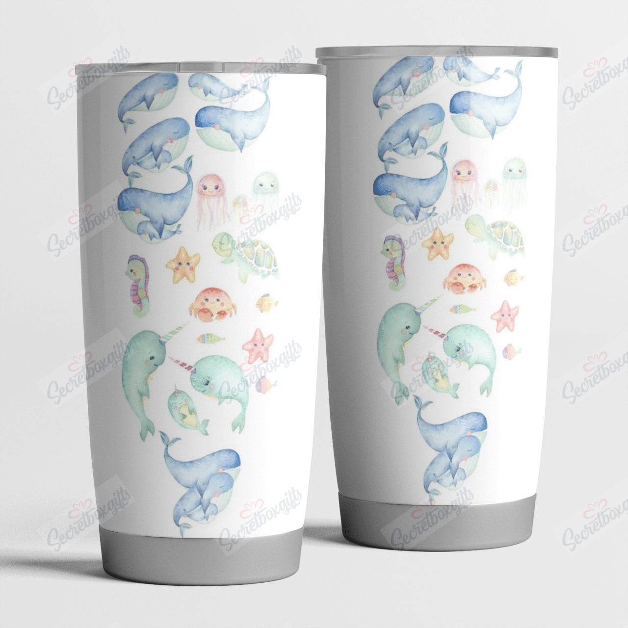 Personalized Whale Fish Nc1611644Cl Stainless Steel Tumbler Travel Customize Name, Text, Number, Image