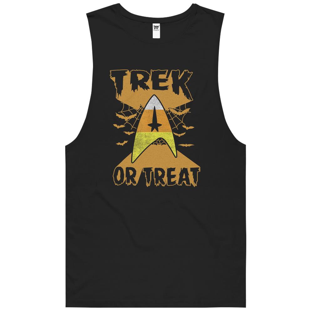 Star Trek Candy Corn Trek Or Treat Halloween Tank Top