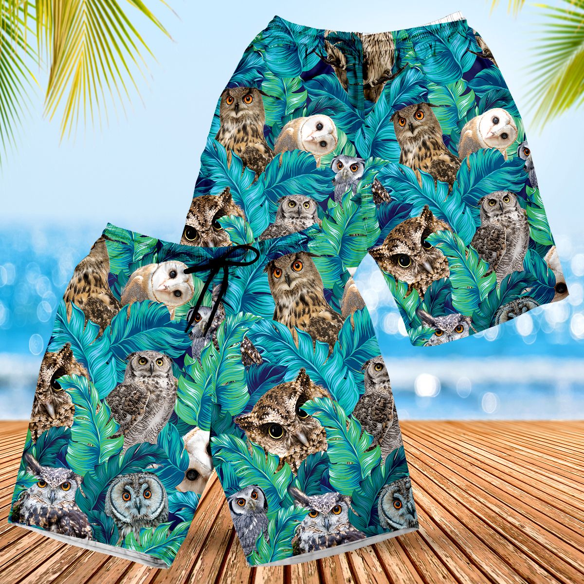 Owl Lovers Gift Hawaiian Shorts – Hawaiian Shirt For Men, Hawaiian Shirt For Women, Aloha Shirt