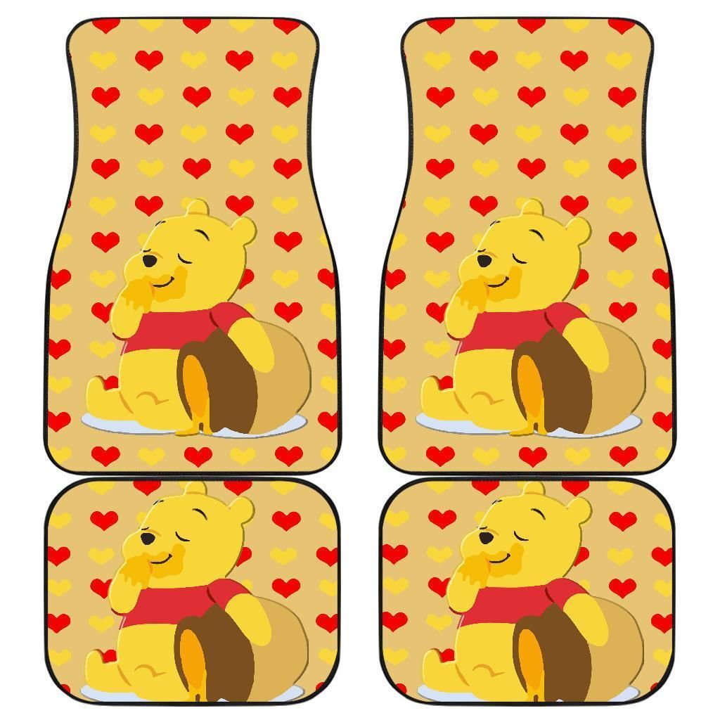 Pooh Eating Honey Car Floor Mats 191030 Personalized Car Seat Floor Mat Custom Print