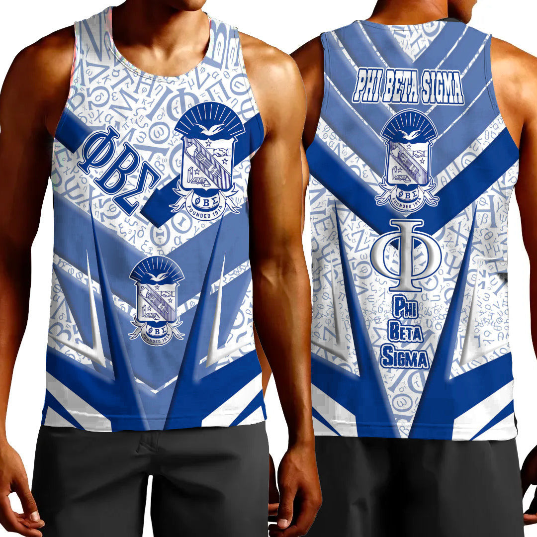 Africa Zone Clothing – Phi Beta Sigma Sporty Style Tank Top A35