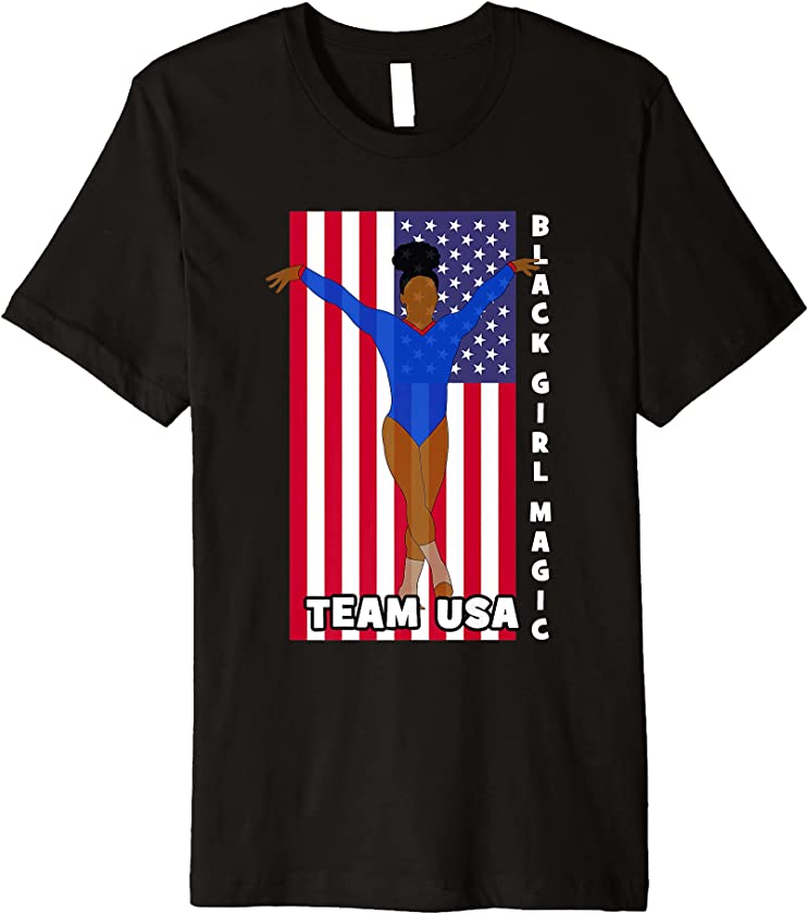 African American Flag Gymnastics USA 2021 Team Premium T-Shirt