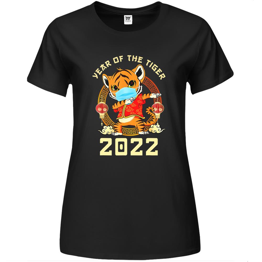 Year Of The Tiger 2022 – Chinese New Year 2022 Dabbing Tiger Premium Womens T Shirts