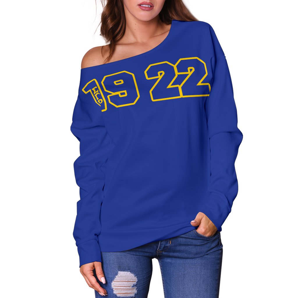 Sigma Gamma Rho 1922 Royal Blue Shoulder Sweater