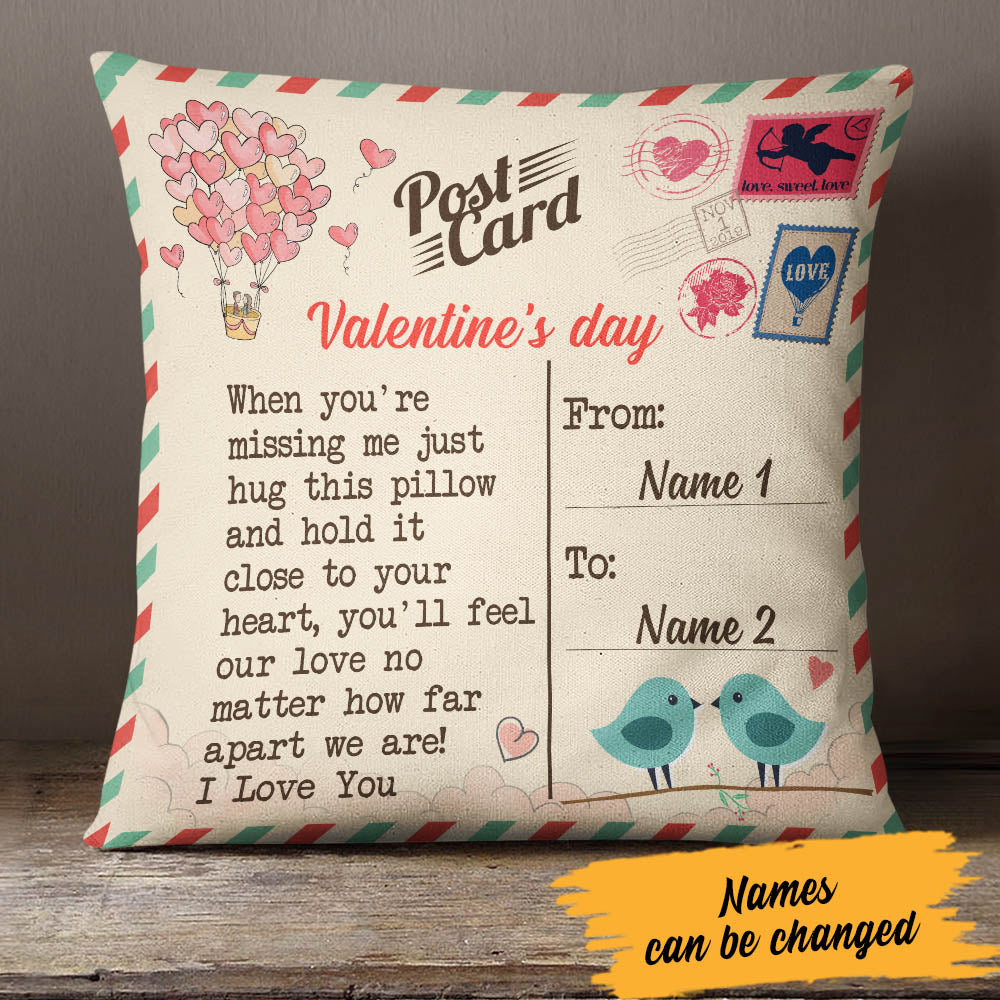 Personalized Love Letter Long Distance Couple Pillow Db81 65O60 (Insert Included)