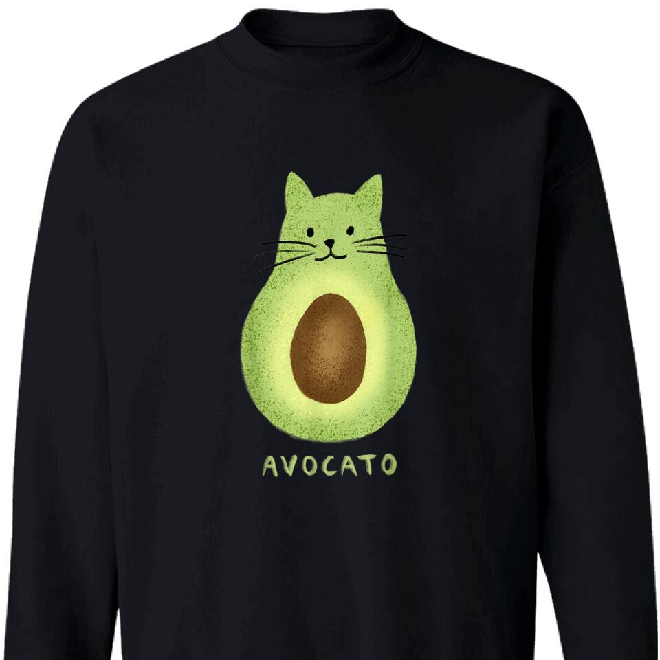 Avocado Cat Sweatshirt, Best Gift For Cat Lover – Trending Personalized