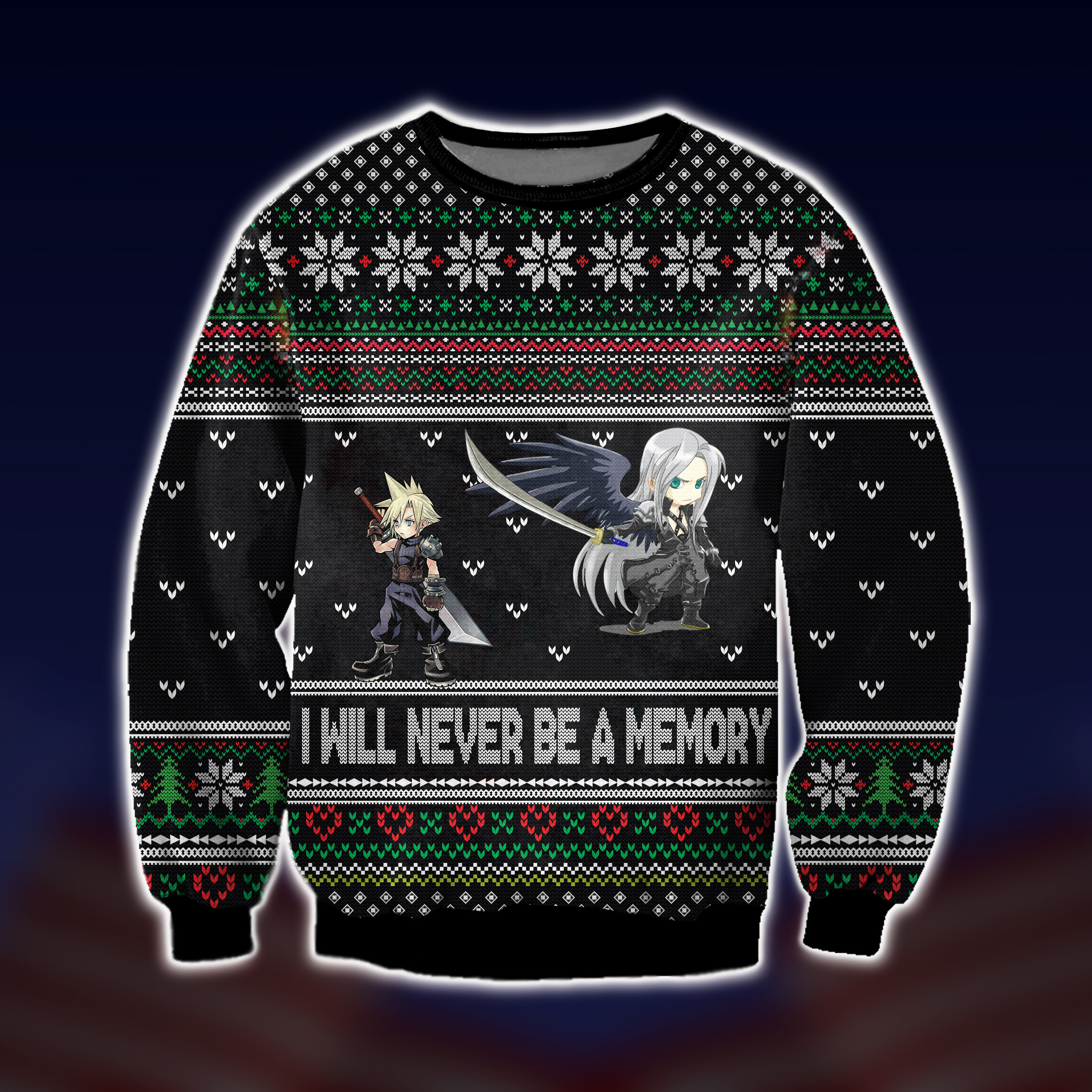 Final Fantasy I Will Never Be A Memory Ugly Christmas Sweater