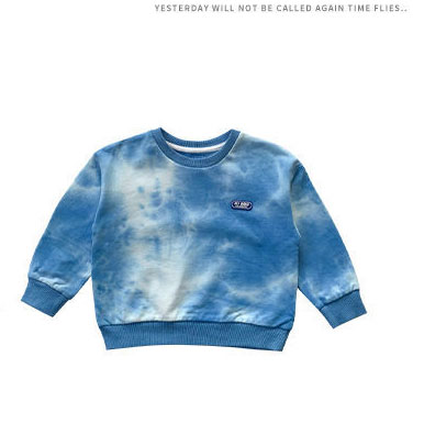 Boys Tie-dye Sweatshirt Spring Fall 2022 Shirts for Kids Long Sleeve Girls Sweater Children Outfits Toddler Outerwear Clothes alx