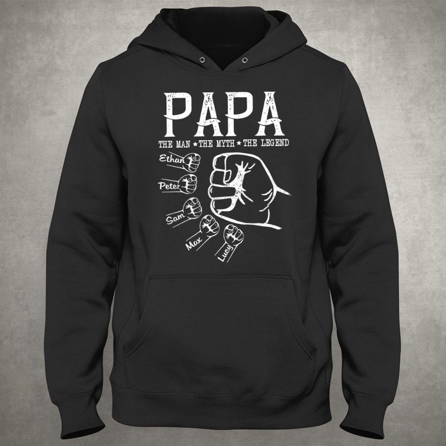 Grandpa The Man The Myth The Legend Hands Hoodie