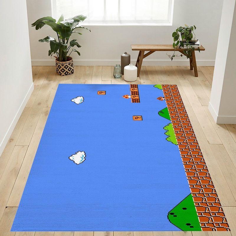 Super Mario 35 Area Rug Living Room And Bed Room Rug Gift Us Decor